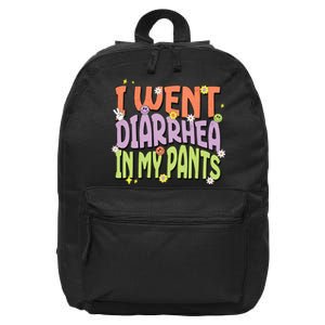 I Went Diarrhea In My Pants Funny Toilet Adult Humor Meme 16 in Basic Backpack