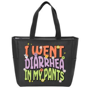 I Went Diarrhea In My Pants Funny Toilet Adult Humor Meme Zip Tote Bag