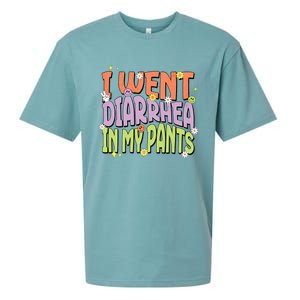 I Went Diarrhea In My Pants Funny Toilet Adult Humor Meme Sueded Cloud Jersey T-Shirt