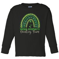 Irish Whiskey Drinking Team Four Leaf Clover Toddler Long Sleeve Shirt