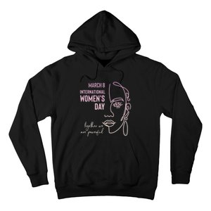 International Women's Day, March 8, Black Pride Feminist Hoodie