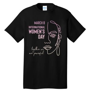 International Women's Day, March 8, Black Pride Feminist Tall T-Shirt