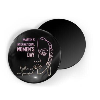 International Women's Day, March 8, Black Pride Feminist Magnet