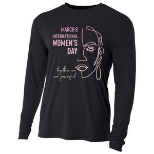 International Women's Day, March 8, Black Pride Feminist Cooling Performance Long Sleeve Crew