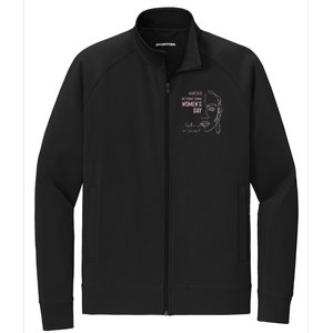 International Women's Day, March 8, Black Pride Feminist Stretch Full-Zip Cadet Jacket