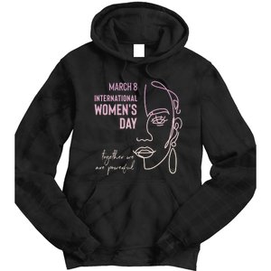 International Women's Day, March 8, Black Pride Feminist Tie Dye Hoodie