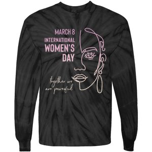 International Women's Day, March 8, Black Pride Feminist Tie-Dye Long Sleeve Shirt