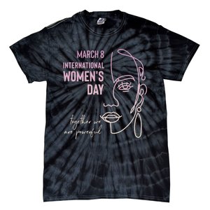 International Women's Day, March 8, Black Pride Feminist Tie-Dye T-Shirt