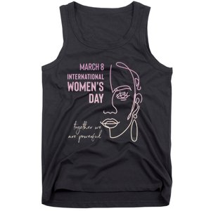 International Women's Day, March 8, Black Pride Feminist Tank Top