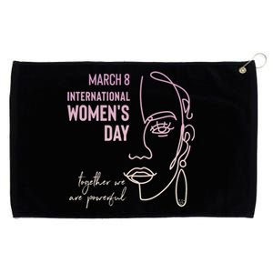 International Women's Day, March 8, Black Pride Feminist Grommeted Golf Towel