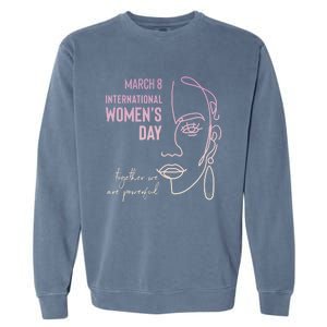 International Women's Day, March 8, Black Pride Feminist Garment-Dyed Sweatshirt