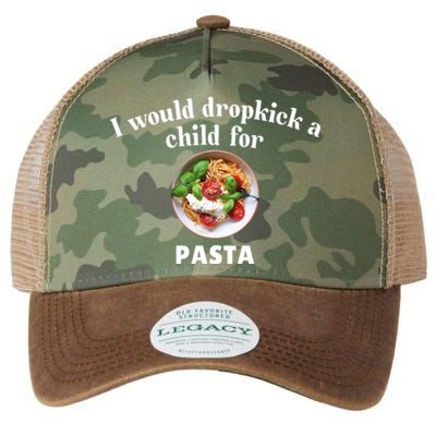 I Would Dropkick A Child For Pasta Legacy Tie Dye Trucker Hat