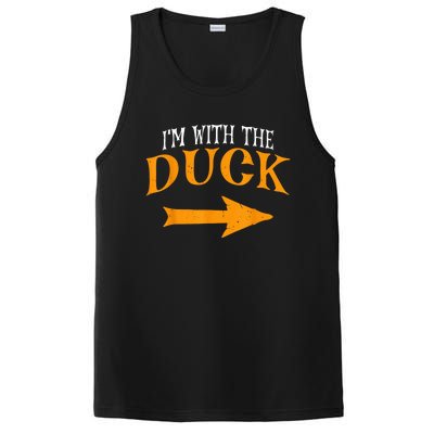 I'm With Duck Halloween Costume Funny Couples Duck PosiCharge Competitor Tank