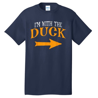 I'm With Duck Halloween Costume Funny Couples Duck Tall T-Shirt