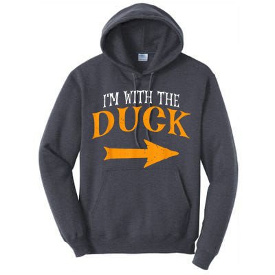 I'm With Duck Halloween Costume Funny Couples Duck Tall Hoodie