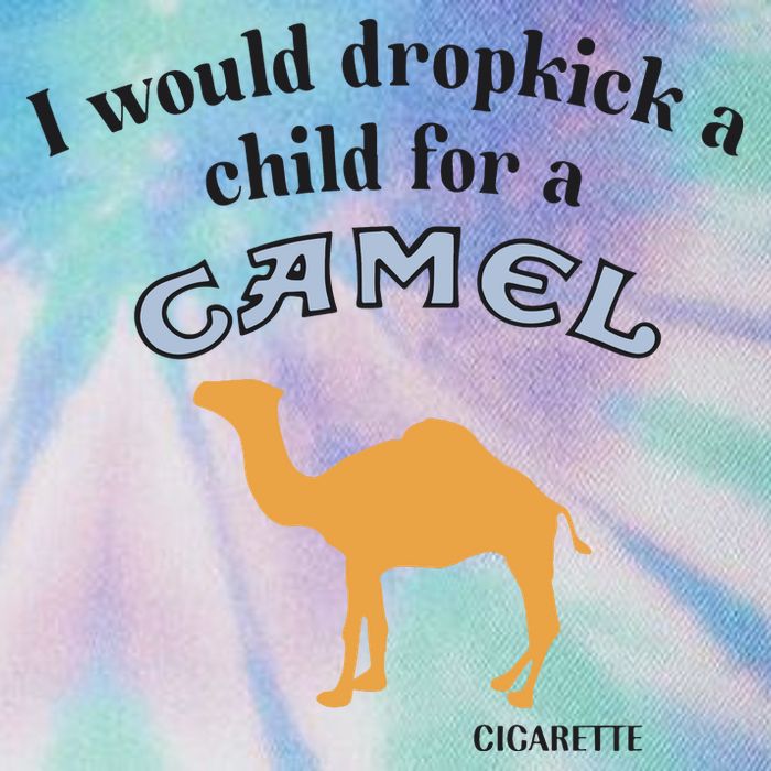 I Would Dropkick A Child For A Camel Cigarette Legacy Tie Dye Trucker Hat