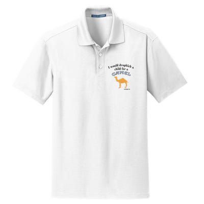 I Would Dropkick A Child For A Camel Cigarette Dry Zone Grid Polo