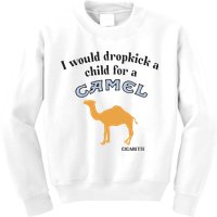 I Would Dropkick A Child For A Camel Cigarette Kids Sweatshirt