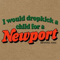 I Would Dropkick A Child For A Newport Menthol King Cotton Canvas Backpack
