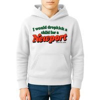 I Would Dropkick A Child For A Newport Menthol King Kids Hoodie
