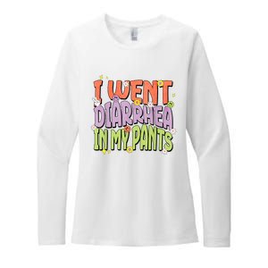 I Went Diarrhea In My Pants Funny Toilet Adult Humor Meme Womens CVC Long Sleeve Shirt