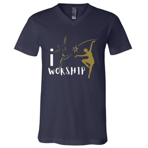 I worship dance ministry V-Neck T-Shirt