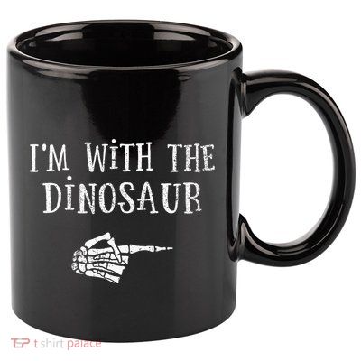 Im With Dinosaur Matching Partner Couple Costume Halloween 11oz C Handle Ceramic Mug