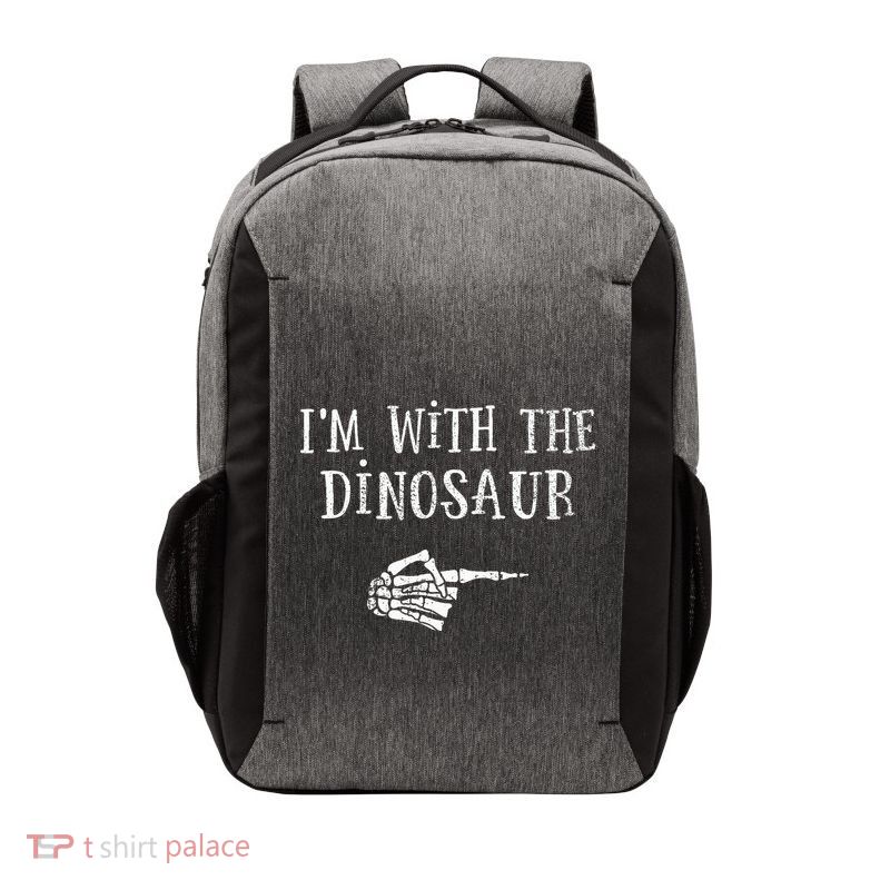 Im With Dinosaur Matching Partner Couple Costume Halloween Vector Backpack