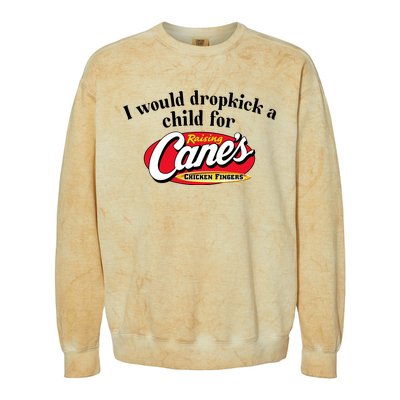 I Would Dropkick A Child For Raising Canes Colorblast Crewneck Sweatshirt