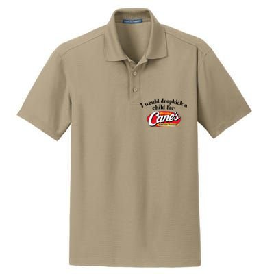 I Would Dropkick A Child For Raising Canes Dry Zone Grid Polo