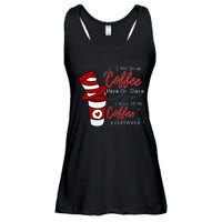 I Will Drink Coffee Here Or There Funny Teacher Teaching Ladies Essential Flowy Tank