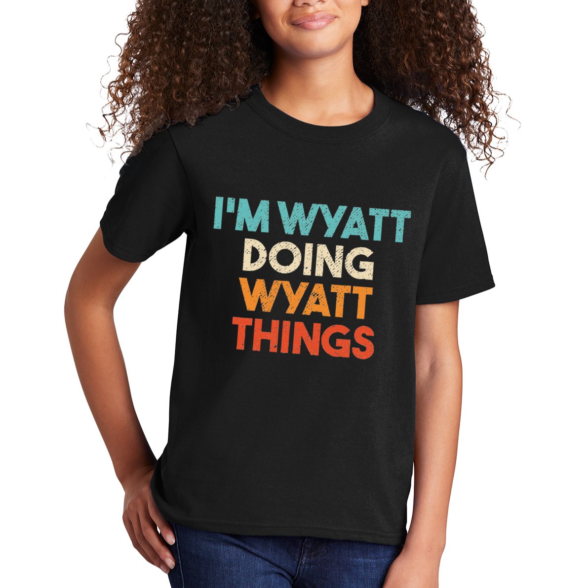 IM Wyatt Doing Wyatt Things Funny First Name Wyatt Kids T-Shirt