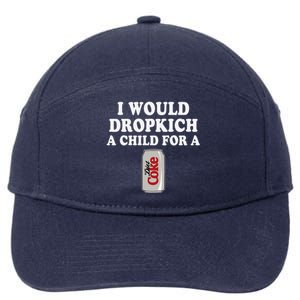 I Would Dropkick A Child Diet Funny 7-Panel Snapback Hat