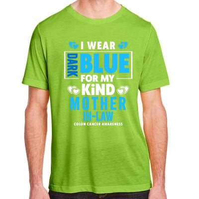 I Wear Dark Blue For My Mother In Law Colon Cancer Awareness Gift Adult ChromaSoft Performance T-Shirt