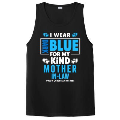 I Wear Dark Blue For My Mother In Law Colon Cancer Awareness Gift PosiCharge Competitor Tank