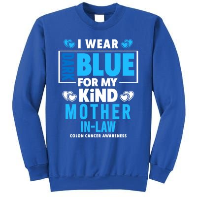 I Wear Dark Blue For My Mother In Law Colon Cancer Awareness Gift Sweatshirt