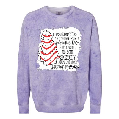 I Wouldn't Do Anything For A Klondike Bar Christmas Xmas Tree Colorblast Crewneck Sweatshirt