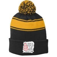 I Wouldn't Do Anything For A Klondike Bar Christmas Xmas Tree Stripe Pom Pom Beanie