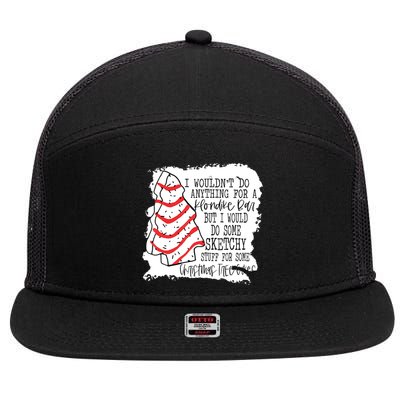 I Wouldn't Do Anything For A Klondike Bar Christmas Xmas Tree 7 Panel Mesh Trucker Snapback Hat