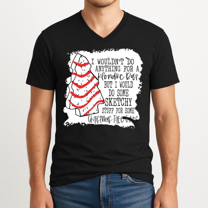 I Wouldn't Do Anything For A Klondike Bar Christmas Xmas Tree V-Neck T-Shirt