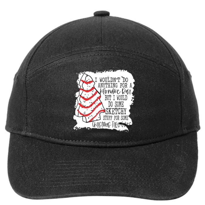 I Wouldn't Do Anything For A Klondike Bar Christmas Xmas Tree 7-Panel Snapback Hat
