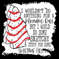 I Wouldn't Do Anything For A Klondike Bar Christmas Xmas Tree Drawstring Bag