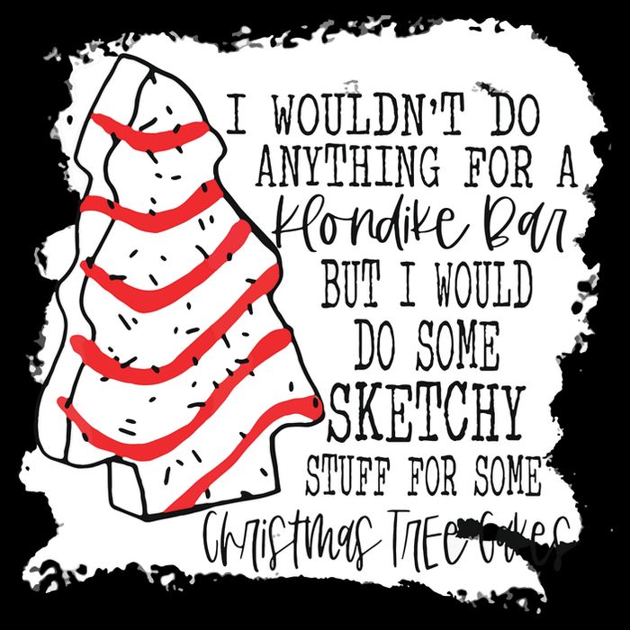 I Wouldn't Do Anything For A Klondike Bar Christmas Xmas Tree Drawstring Bag