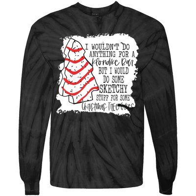 I Wouldn't Do Anything For A Klondike Bar Christmas Xmas Tree Tie-Dye Long Sleeve Shirt