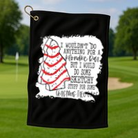 I Wouldn't Do Anything For A Klondike Bar Christmas Xmas Tree Golf Towel
