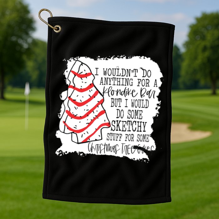 I Wouldn't Do Anything For A Klondike Bar Christmas Xmas Tree Golf Towel