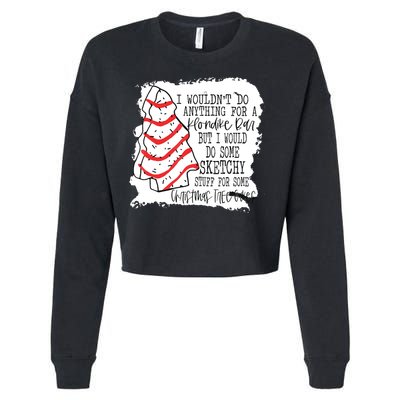 I Wouldn't Do Anything For A Klondike Bar Christmas Xmas Tree Cropped Pullover Crew