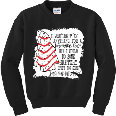 I Wouldn't Do Anything For A Klondike Bar Christmas Xmas Tree Kids Sweatshirt