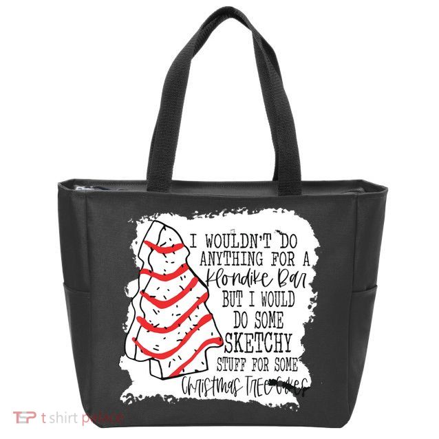 I Wouldn't Do Anything For A Klondike Bar Christmas Xmas Tree Zip Tote Bag
