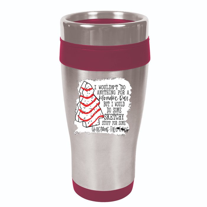 I Wouldn't Do Anything For A Klondike Bar Christmas Xmas Tree 16oz Travel Tumbler
